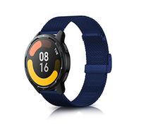 ToVioc 22mm Bracelet Compatible avec Xiaomi Watch S4/S4 Sport/Redmi Watch 5 Active/5 Lite, Bracelet Maille réglable Acier Inoxydable pour Amazfit Bip 6/5/5 Unity, Balance 2/1 - Bleu