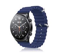ToVioc 22mm Bracelet Silicone Compatible avec Xiaomi Watch S4/S4 Sport/2/S3/S1 Pro/2 Pro, Respirant Doux Sportif Remplacement pour Redmi Watch 5 Active/5 Lite - Bleu