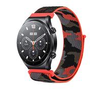 ToVioc 22mm Nylon Bracelet Compatible avec Xiaomi Watch S3 / 2 Pro / S2(42/46mm) / S1 Pro, Ajustable Sport Bracelet Élastique pour Xiaomi S1 Active/Mi Watch/Redmi Watch 3 Active - Orange