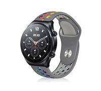 ToVioc Bracelet Arc-en-Ciel Compatible Avec Xiaomi Redmi Watch 5 Active/Lite, S4 Sport, 2 - 22mm Bracelet de Sport en Silicone Pour Amazfit Balance/Bip 5/Cheetah/GTR 4 - Gris
