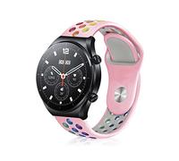 ToVioc Bracelet Arc-en-Ciel Compatible avec Xiaomi Watch S4/S4 Sport/5/Redmi Watch 5 Active, 22mm Bracelet de Sport en Silicone pour Amazfit Bip 6/Balance 2/Active Max - Rose