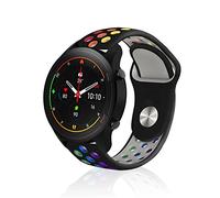ToVioc Bracelet Arc-en-Ciel Compatible avec Xiaomi Watch S4 Sport Redmi Watch 5 Active/5 Lite, 22mm Bracelet de Sport en Silicone pour Amazfit Bip 6/5, Balance 2/1 - Noir