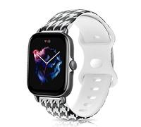 ToVioc Bracelet Compatible avec Amazfit GTS 4 Mini/GTS 4/GTS 2 Mini, 20mm Bracelet en Silicone Imprimé Compatible avec Amazfit Bip 3/Bip 3 Pro