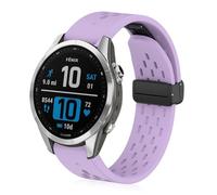 ToVioc Bracelet Compatible avec Garmin Fenix 8 43mm/7S/7S Pro/6S/6S Pro, Quickfit 20mm Bracelet Sport Silicone pour Garmin Descent Mk3/Mk2S, D2 Delta S - Violet