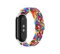 ToVioc Bracelet Compatible avec Xiaomi Mi Band 10/9/8, Hommes et aux Dames Ajustable Élastique Sport Nylon Bracelet pour Xiaomi Smart Band 8/9/10 - Couleur arc-en