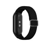 ToVioc Bracelet Compatible avec Xiaomi Mi Band 10/9/8, Hommes et aux Dames Ajustable Élastique Sport Nylon Bracelet pour Xiaomi Smart Band 8/9/10 - Noir