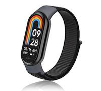 ToVioc Bracelet Compatible avec Xiaomi Mi Band 10/9/8, Respirabilité Ajustable Nylon Bracelet Compatible avec Xiaomi Smart Band 10/9/8 - Gris Ancre
