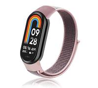 ToVioc Bracelet Compatible avec Xiaomi Mi Band 10/9/8, Respirabilité Ajustable Nylon Bracelet Compatible avec Xiaomi Smart Band 10/9/8 - Sable de Limon