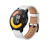 ToVioc Bracelet Compatible avec Xiaomi Watch 5/S4/S4 Sport/S3/Redmi Watch 5 Active, 22mm Bracelet Cuir Vintage Haute Qualité pour Huawei Watch GT 6 46mm/GT 6 Pro/GT Runner 2/Ultimate 2 - Blanc