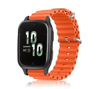 ToVioc Bracelet Silicone pour Garmin Vivoactive 6/Vivoactive 5/Approach J1/Approach S44, 20mm Bracelet Sport Respirant pour Garmin Forerunner 570 42mm/Forerunner 165 - Orange