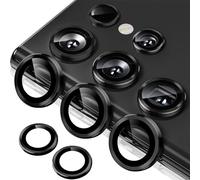 ToVioc Caméra Protecteur Compatible avec Samsung Galaxy S24 Ultra 5G HD Anti Rayures Verre Trempé Protecteurs D'objectif Téléphone Portable pour Samsung Galaxy S24 Ultra 5G - Noir