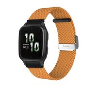 ToVioc Nylon Bracelet Compatible avec Garmin vivoactive 5 / vívomove Trend/Garmin Venu Sq 2 music, 20mm Ajustable Élastique Sport Bracelet Hommes et aux Dames pour Garmin Venu 2 Plus - Orange