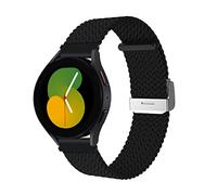 ToVioc Nylon Bracelet Compatible avec Samsung Galaxy Watch 6 Classic/Galaxy Watch 5 Pro, 20mm Ajustable Élastique Sport Bracelet Hommes et aux Dames pour Samsung Galaxy Watch 4 Classic - Noir