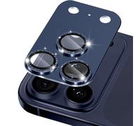 ToVioc Pailleté Protection Camera pour iPhone 17 Pro Max - Bleu foncé
