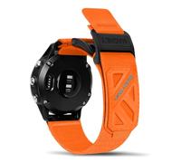 ToVioc QuickFit 26mm Nylon Bracelet pour Garmin Fenix 9 Pro 51mm - Orange | Robuste Magnétique Nylon Outdoor Sport Bracelets für Garmin Fenix 9 51mm/Fenix 8 Pro/D2 Mach 2 Pro/Quatix 8/Tactix 8