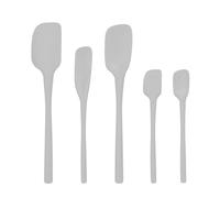 Tovolo Flex Core Lot de 5 spatules en silicone résistantes à la chaleur avec spatule antiadhésive, cuillère, grattoir à bocal, spatules sans BPA pour mélanger la pâtisserie, gris huître