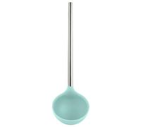 Tovolo Louche en silicone avec poignée en acier inoxydable, cuillère profonde avec noyau en nylon renforcé, ustensile de cuisine parfait pour soupe, ragoût, sauce et punch, turquoise clair