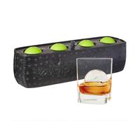 Tovolo Seamless Sphere Ice System, Compact, 6,3 cm Crystal Clear Sphères - Lot de 4 moules, noir