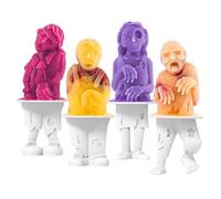Tovolo Zombie Ice Pop/moules à sucettes, Lot de 4, Silicone, Vert, 10.2 x 27 x 10.2 cm