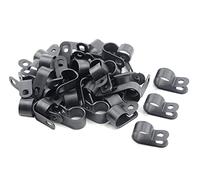 TOVOT 100 pièces R-Type Câbles Clips Serre-Câble en Nylon Pinces à Câble Pinces pour Fils (13mm)