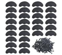 TOVOT 15 Paires de Talonnettes en Caoutchouc Plastique Plaques de Réparation pour Talon de Chaussure (S: 4,5×2cm)