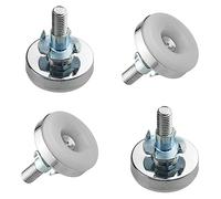 TOVOT 4 Pièces M8 Pied de Meuble Reglable Pieds de Nivellement pour Chaise de Table Pieds de Meubles à Visser avec écrous (3.4×4.1cm)