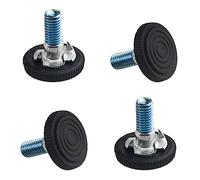 TOVOT 4 Pièces M8 Pied de Meuble Reglable Pieds de Nivellement pour Chaise de Table Pieds de Meubles à Visser avec écrous (2.7×2.8cm)
