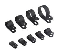 TOVOT 450 pièces R-Type Câbles Clips Serre-Câble en Nylon Pinces à Câble Pinces pour Fils (9 Tailles)