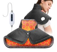 Tovve Coussin chauffant pour le cou, grand portable pour détendre les muscles du dos et des épaules, cadeau d'anniversaire pour femme, homme, maman, papa, personnes âgées, 3 réglages de chaleur/arrêt
