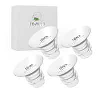 TOVVILD Lot de 4 inserts de bride de 16 mm pour bride/bouclier de 24 mm