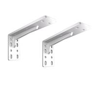 tow000ack 2 Pcs Supports en Métal pour Étagère Flottante,Equerre Etagere Murale,Supports pour Étagères lourdes en Forme de L,Équerre de Fixation pour Cuisine Chambre,avec Vis,Blanc (350mm)