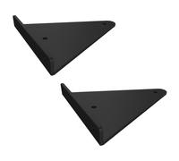 tow000ack 2 Pièces Supports d'étagère Flottants en Fer,Supports à Tablettes Muraux Triangulaires Invisibles,Equerre Etagere en Métal pour étagère,pour Déco Salon,Chambre,avec Vis,Noir (28cm)