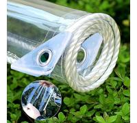 tow000ack Bâche de Protection en PVC 400g/m² Bâche Imperméable Transparente 0,35mm Epaisse Multifonction Couverture Étanche pour Jardin,Mobilier,Balcon,Pergola,Exterieur,Inclure Corde (120cm x 150cm)