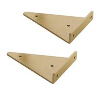tow000ack Lot de 2 Supports pour étagères en Forme de Triangle,Supports en Métal pour étagères Invisible,Fer,Equerre Etagere Murale,Supports d'étagères pour Livres,avec Vis,Or (17cm)