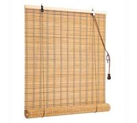 tow000ack Store Enrouleur en Bambou pour Fenetres et Portes,Rouleaux Romains,Naturel,Protection Solaire et Visuelle,Rideau Occultants à Tirage Latéral,avec Accessoires,Largeur x Hauteur (50x80cm)
