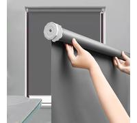tow000ack Stores Occultants Thermique,sans Perçage,Stores Enrouleurs en Tissu Polyester Gris Foncé,Rideaux Protection de Vie Privée,pour Fenêtre,Personnalisé,Largeur x Hauteur (140cm x 100cm)