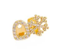 TOWARDSNAN Accessoire de décoration de dents en cuivre avec motif flocon de neige vintage et élégant pour les fêtes formelles et uniques, taille unique, Comme décrit, Comme décrit.