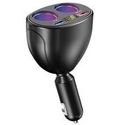 TOWARDSNAN Adaptateur USB 4 en 1 pour chargeur de voiture, allume-cigares, prise répartiteur avec 2 ports, charge rapide de voiture, adaptateur de charge de téléphone pour voiture