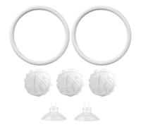 TOWARDSNAN Aquatics Tortues Poissons Jouet Enrichissement Balle Filtrante et Anneaux d'alimentation avec Ventouse pour Amélioration de l'Eau Aquariums Anneaux d'alimentation avec Boule Nitrifiante