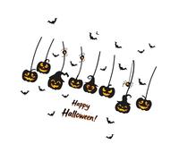 TOWARDSNAN Autocollants de fenêtre d'Halloween sans colle : chauve-souris citrouille autocollants pour portes, salles de classe, fournitures de fête, ensemble en PVC réutilisable (118) autocollants de