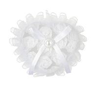 TOWARDSNAN Boîte de rangement pour bagues en forme de cœur avec détails en dentelle délicate pour mariage, cérémonies de mariage, bagues de mariage