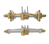 TOWARDSNAN Boîtier en métal pour essieux avant et arrière de rechange pour TRX4M 1/18 Télécommande Crawler Pièces de mise à niveau Accessoires avant et arrière Assemblage d'essieux anodisé noir