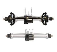 TOWARDSNAN Boîtier en métal pour essieux avant et arrière de rechange pour TRX4M 1/18 Télécommande Crawler Pièces de mise à niveau Accessoires avant et arrière Assemblage d'essieux anodisé noir