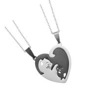 TOWARDSNAN Collier avec pendentif en forme de chaton - En acier - Pour un anniversaire de mariage ou un mariage, taille unique, Comme décrit, Comme décrit.