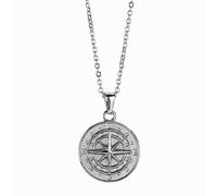 TOWARDSNAN Collier, collier superposé pour homme avec pendentif de navigation, collier de voyage gothique, punk, bijoux tendance, As shown in the figure, Métal