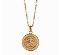 TOWARDSNAN Collier, collier superposé pour homme avec pendentif de navigation, collier de voyage gothique, punk, bijoux tendance, As shown in the figure, Métal