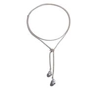 TOWARDSNAN Collier élégant en cristal superposé à longueur réglable avec ornements en cristal étincelant - Long collier tendance pour cadeaux