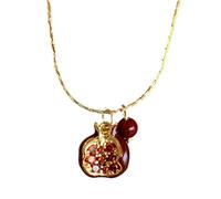 TOWARDSNAN Collier élégant en forme de grenade symbolisant l'abondance et la prospérité pour les femmes à la recherche de designs uniques, 40+5cm, Métal