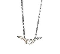 TOWARDSNAN Collier, pendentif punk flamme amour cœur collier pour femmes filles gothique doux cool clavicule chaînes accessoires bijoux, As shown in the figure, Métal