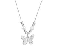 TOWARDSNAN Collier ras du cou avec perles d'imitation papillon fait à la main - Bijou élégant et unique pour femme, As shown in the figure, Alliage ABS
